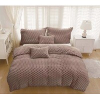 7-dielna luxusná Top-mikroplyšová súprava de luxe , farba hnedá
